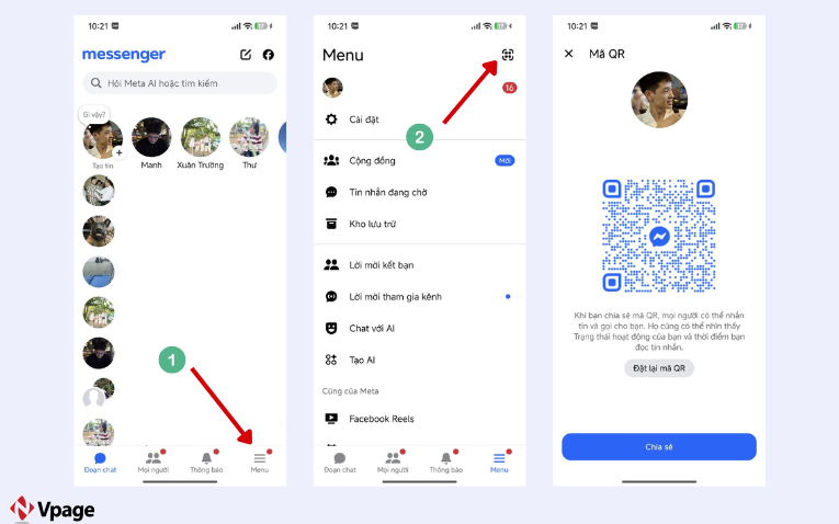 Hướng dẫn cách lấy mã QR Messenger trên Android